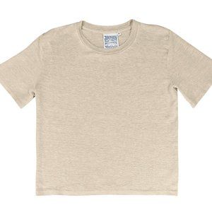 Jungmaven Dakota - 100% Hemp Cropped Tee - XS in Canvas (Taupe/Beige)